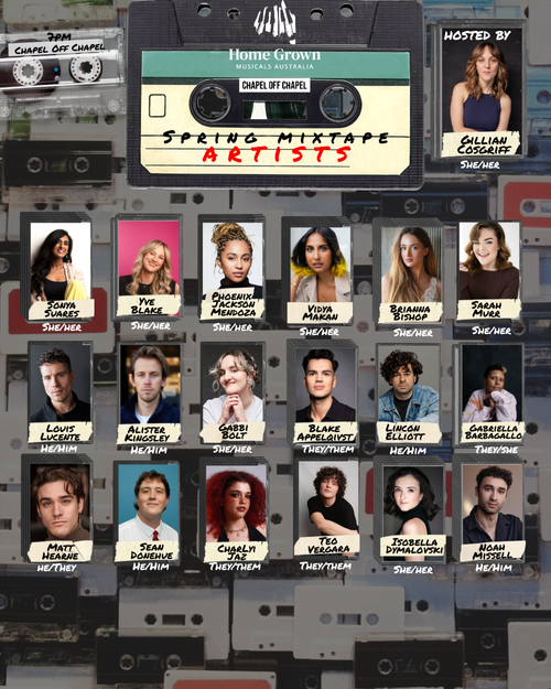 Spring Mixtape performer lineup, hosted by Gillian Cosgriff, first announcement