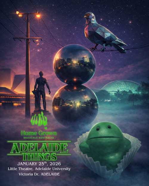 Adelaide Things concert poster, 25 January 2026, Little Theatre, Adelaide University