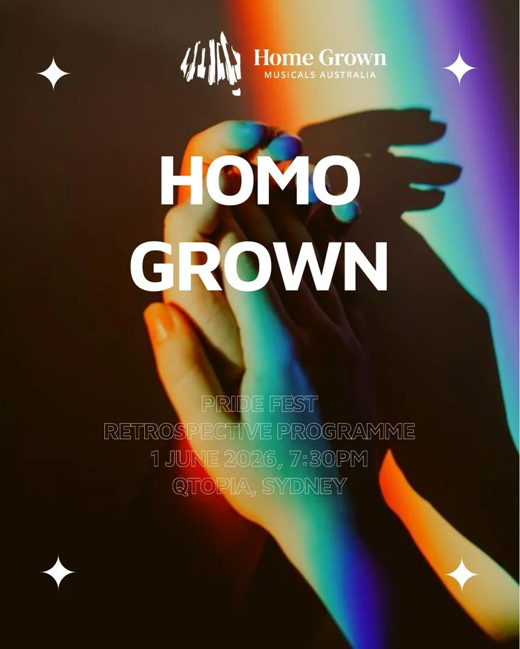 Pride Fest: Homo Grown, 1 June 2026 programme cover