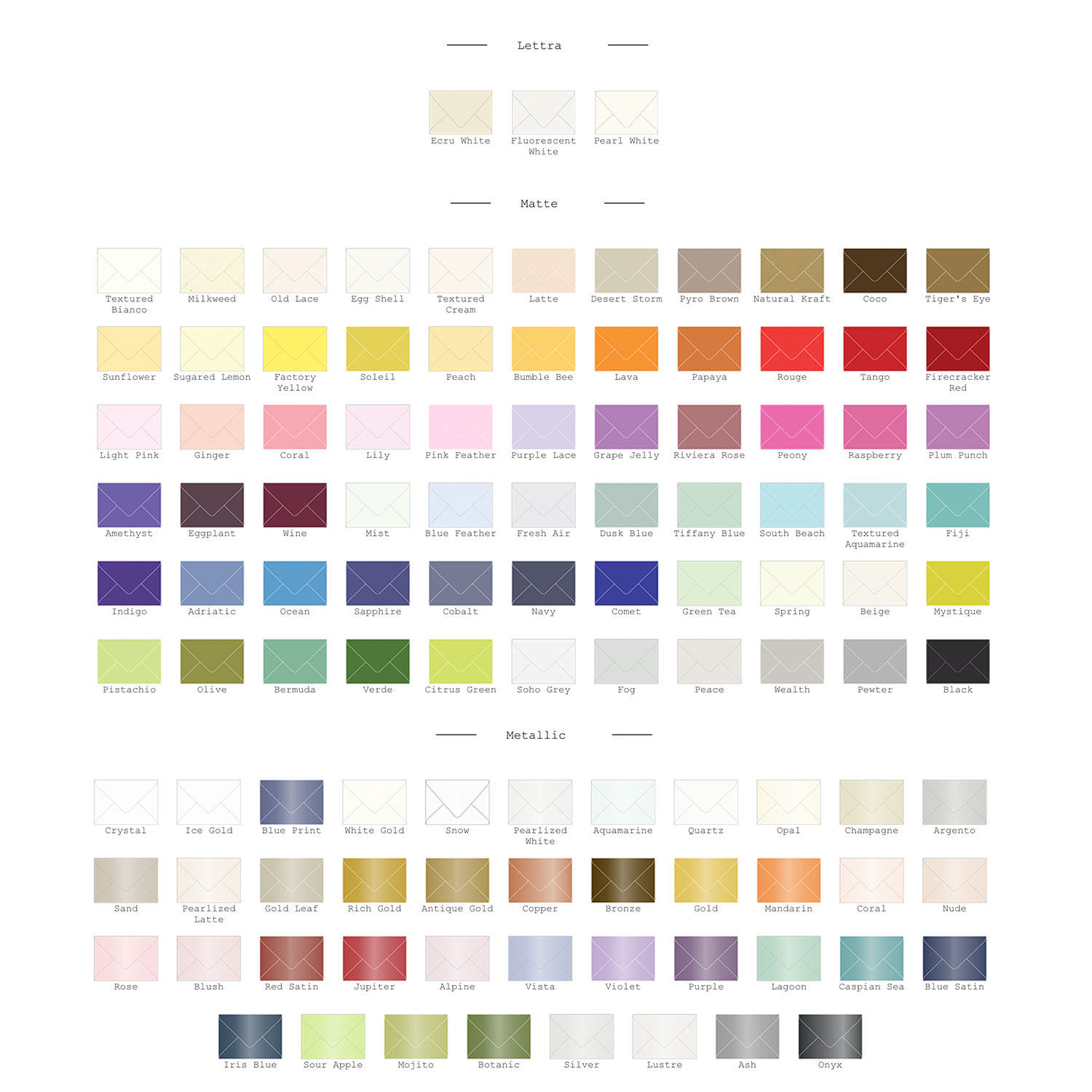 Envelope Color Options
