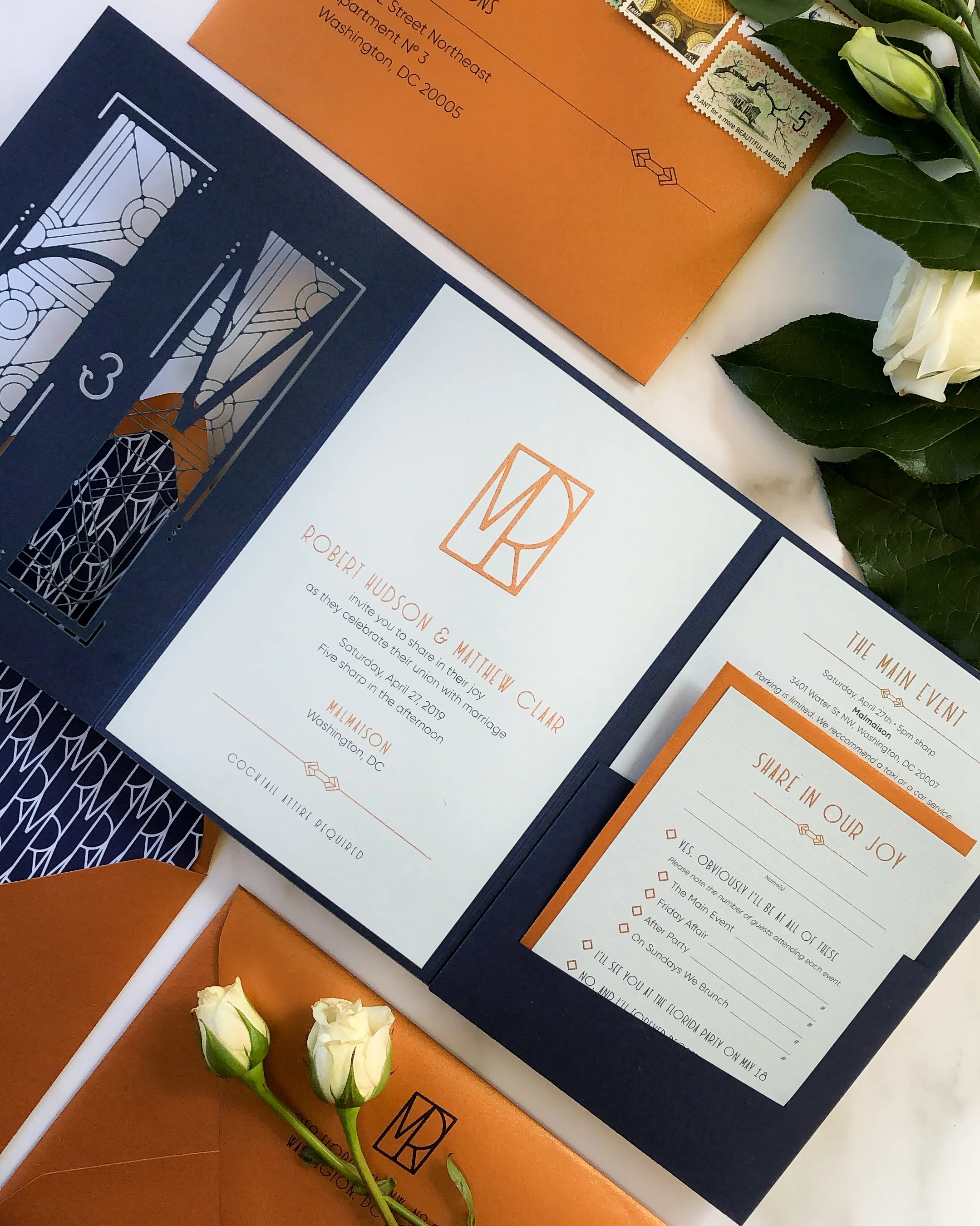 TypeA_Copper_NavyBlue_ArtDeco_1920s_Custom-WeddingInvitations.jpg