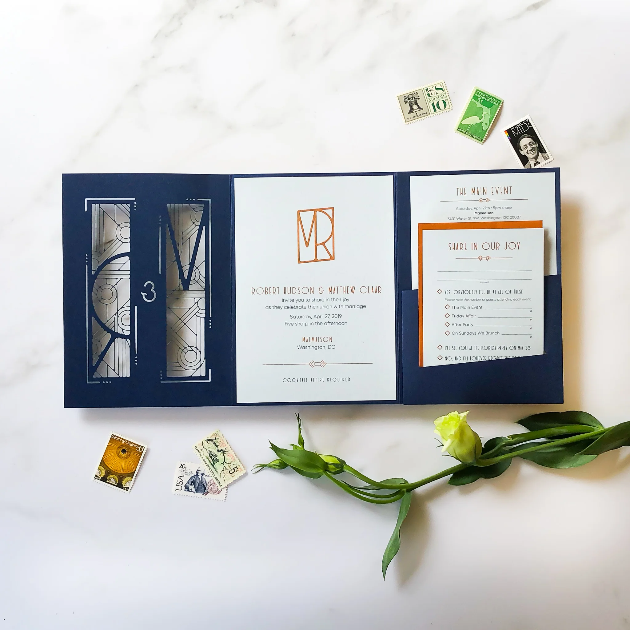 Monogram, Invitation, & Photography: Type A Invitations