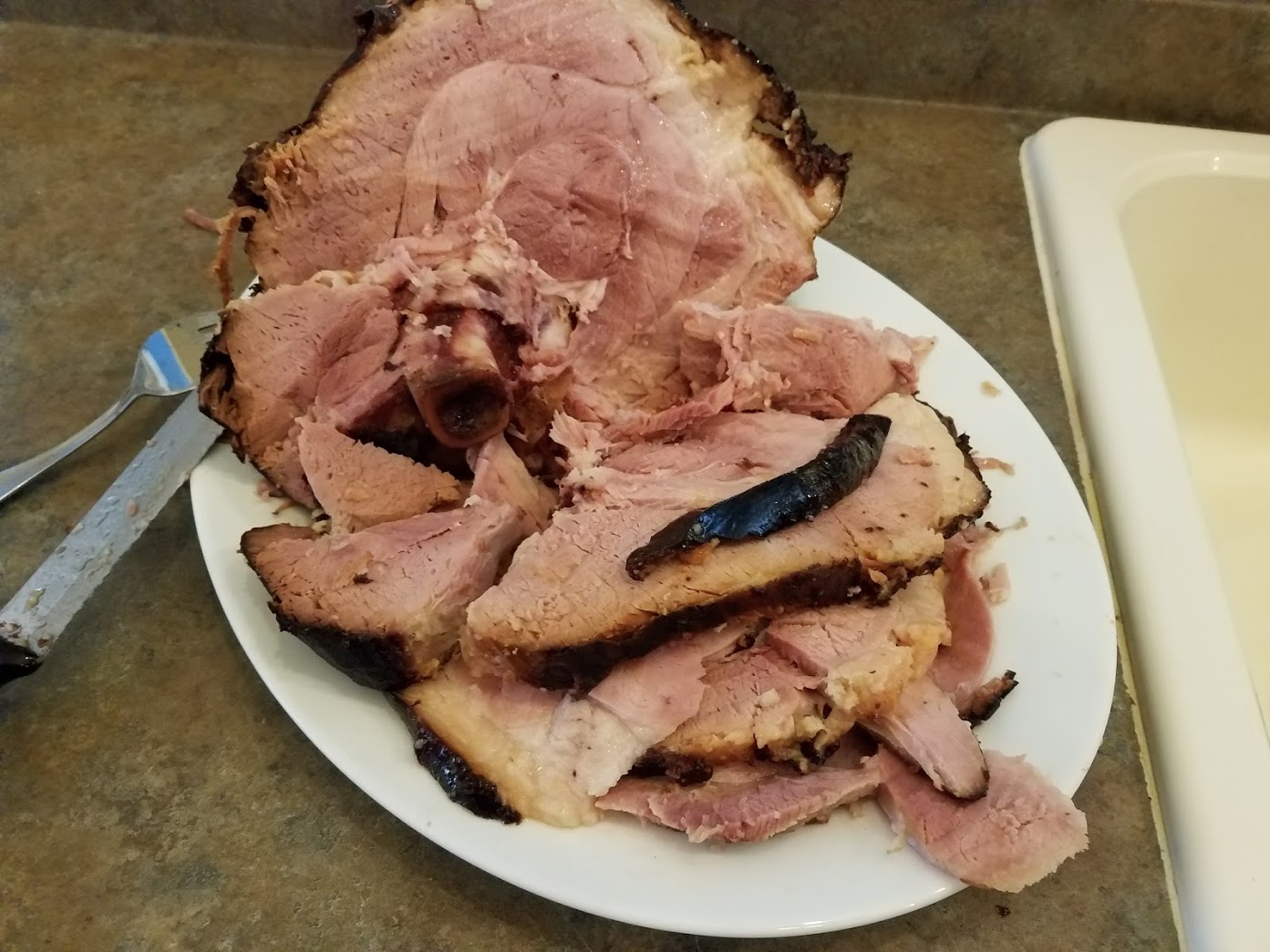 Charred edges with a slight smoke ring.....
