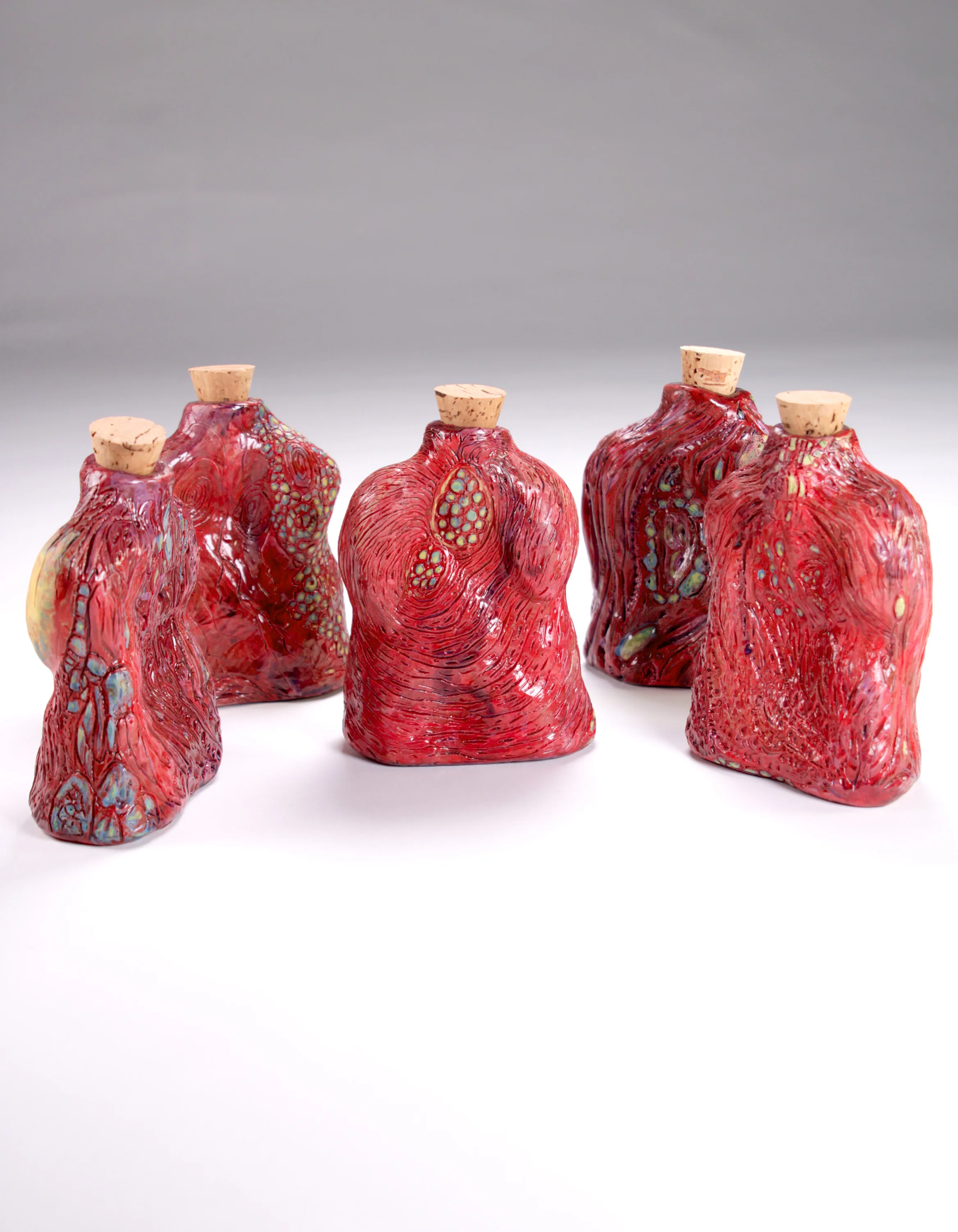  Flesh Flasks, 4''x6'', Ceramic flasks, 2015 