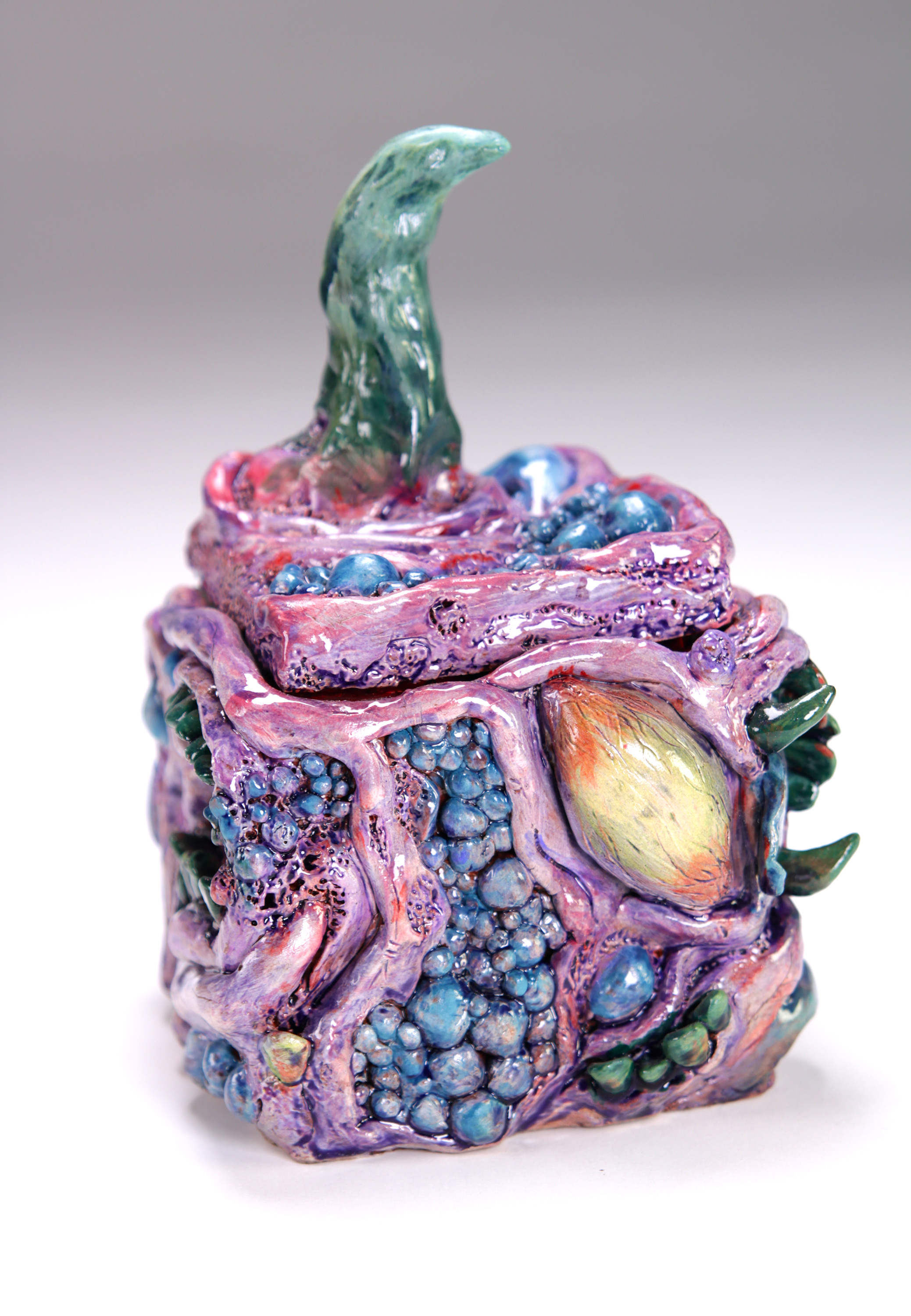 Monster Cube (5/5), 5''x5'', Ceramic lidded container, 2015