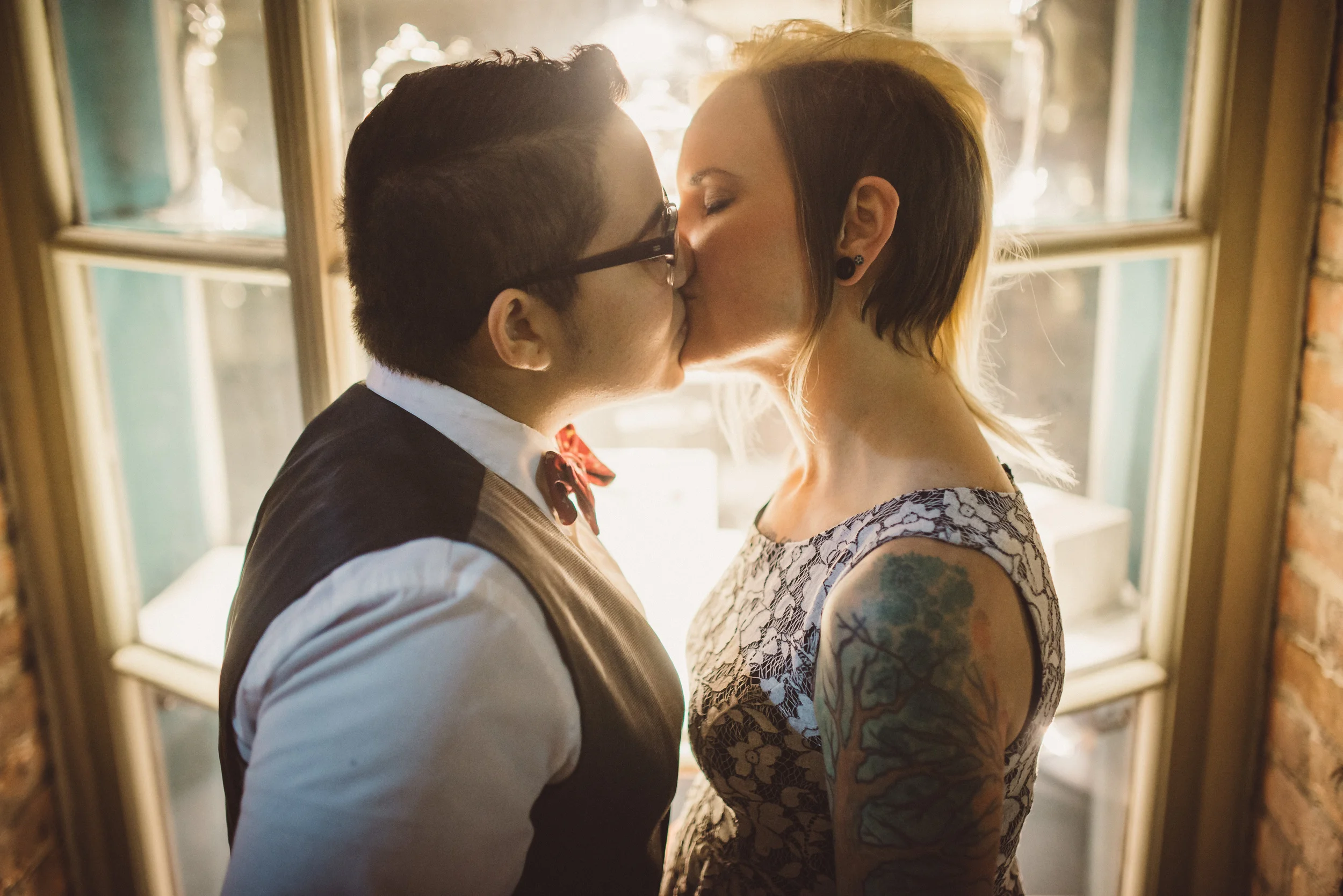 Nighttime New Orleans French Quarter Engagement Photos 