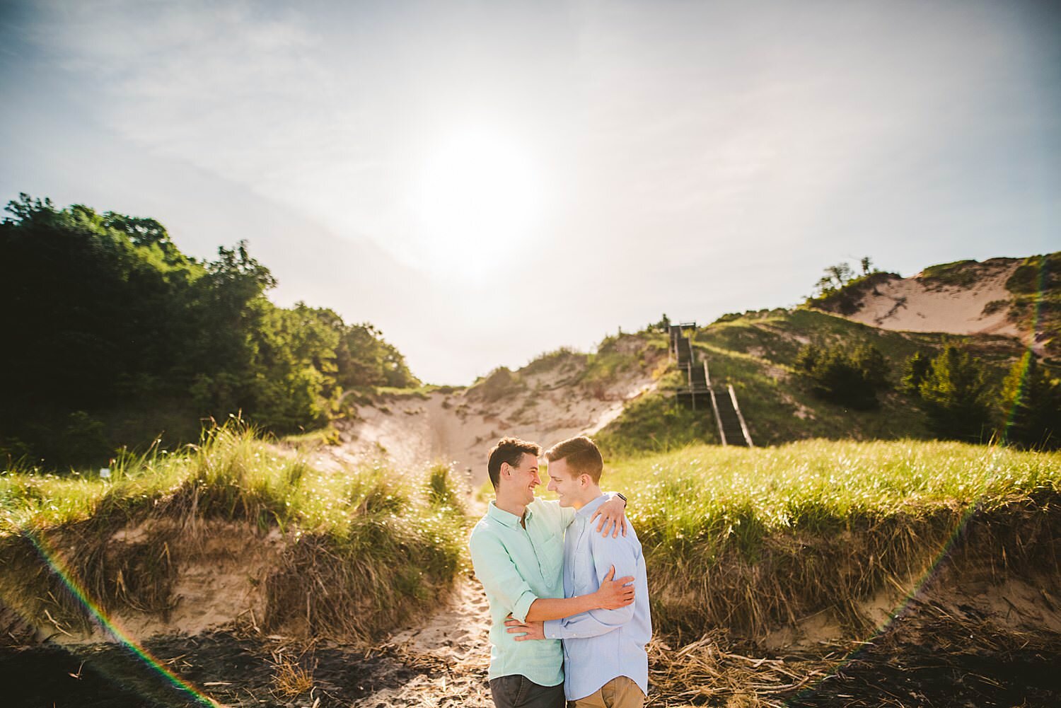 Downtown Saugatuck and Lake Michigan Engagement Photos 6.jpg