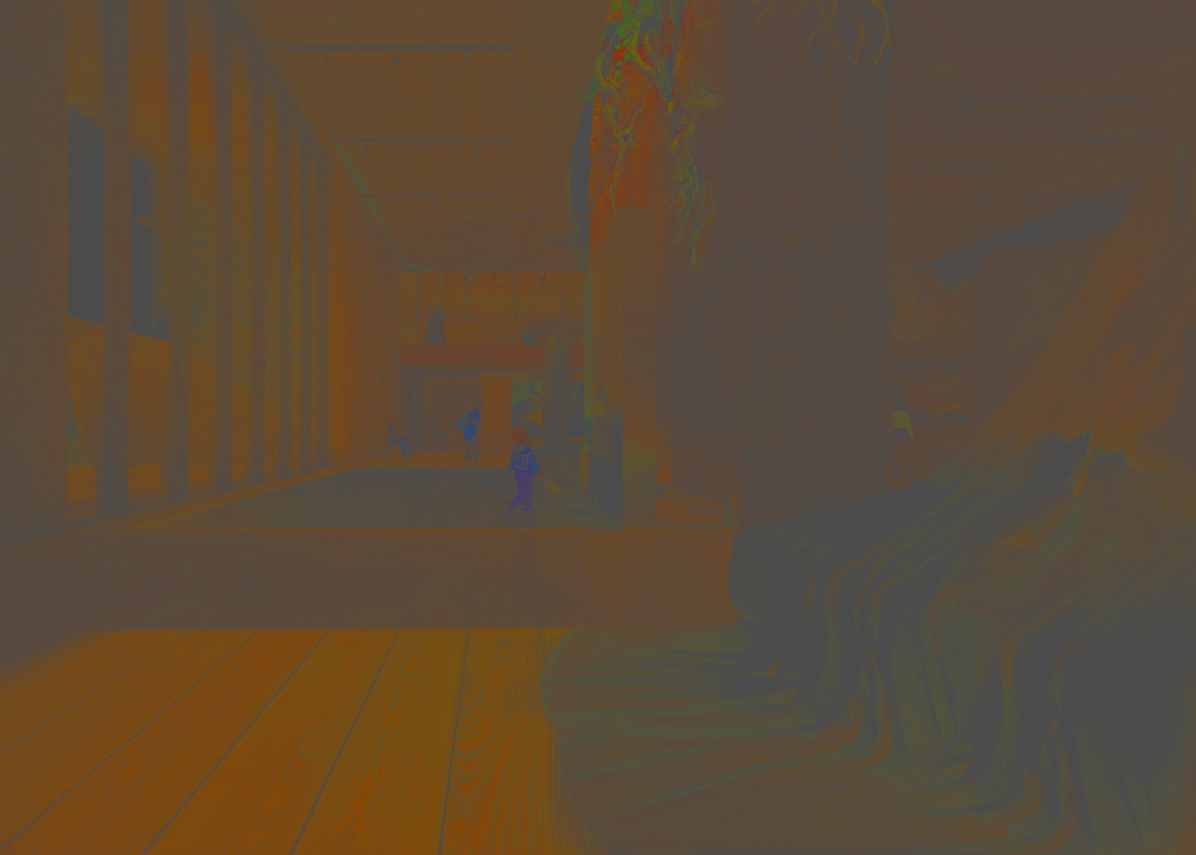 The color pass makes only our hue visible.