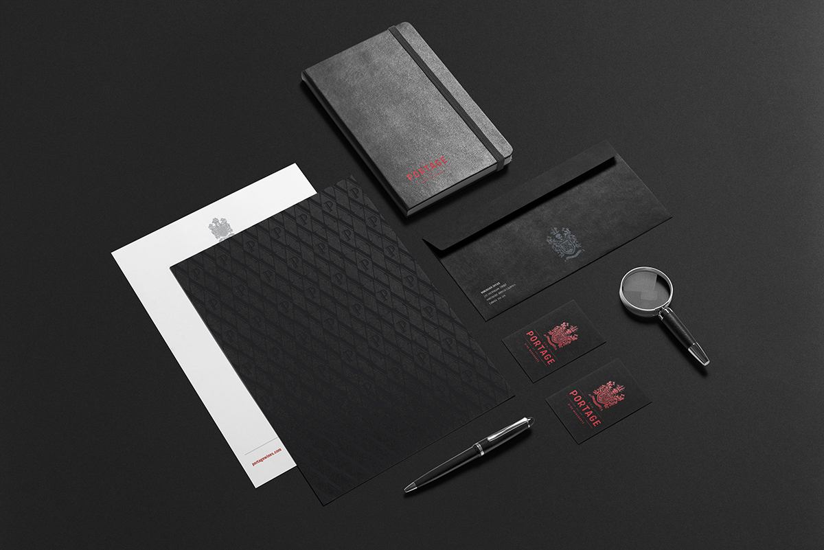 A brand pattern that utilized the PWM initials was created and used subtly within the branding material.