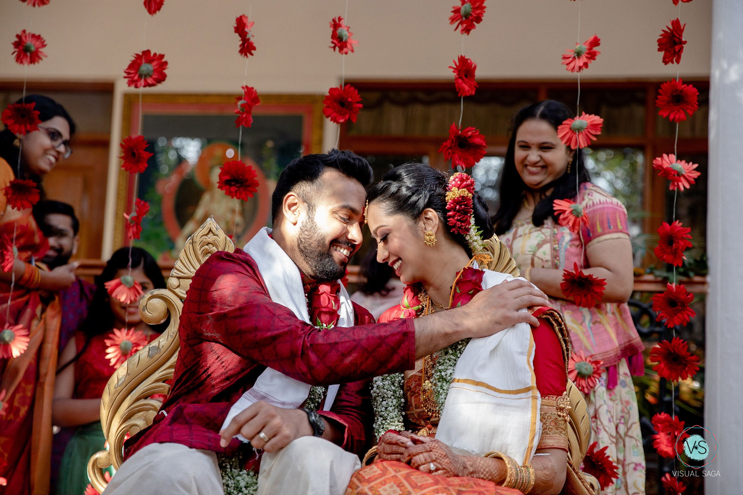 Visual Saga - best wedding photographers in bangalore and pune - happy moment between bride and groom on wedding day.jpg