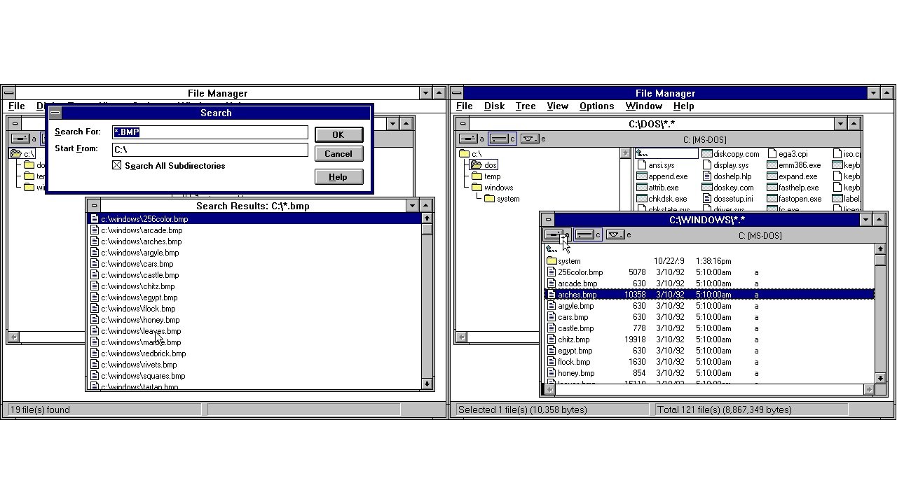 Windows 3.11 UI