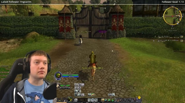 Aaaron from Don't Fight Ducks. An enjoyable LOTRO streamer.