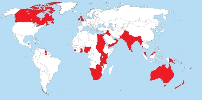 The British Empire at its height in the 20th Century
