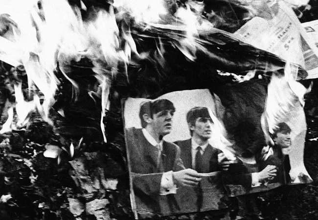 Burning Beatles albums.jpg