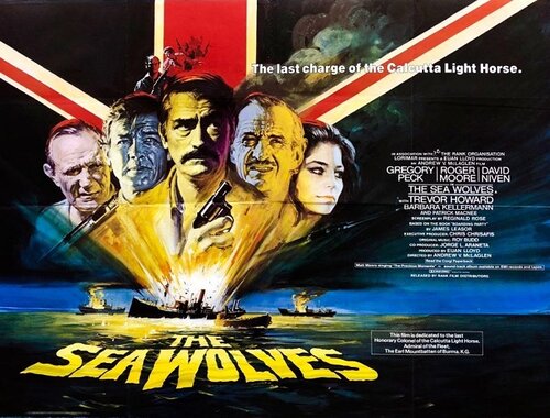 THE SEA WOLVES Movie POSTER 27x40 UK Gregory Peck Roger Moore David Niven Trevor THE SEA WOLVES Movie POSTER 27x40 UK Gregory Peck Roger Moore David Niven Trevor