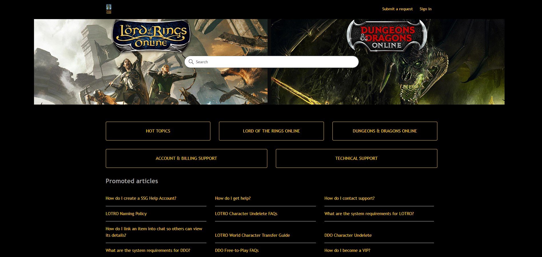 LOTRO: Standing Stone Games and Support Tickets