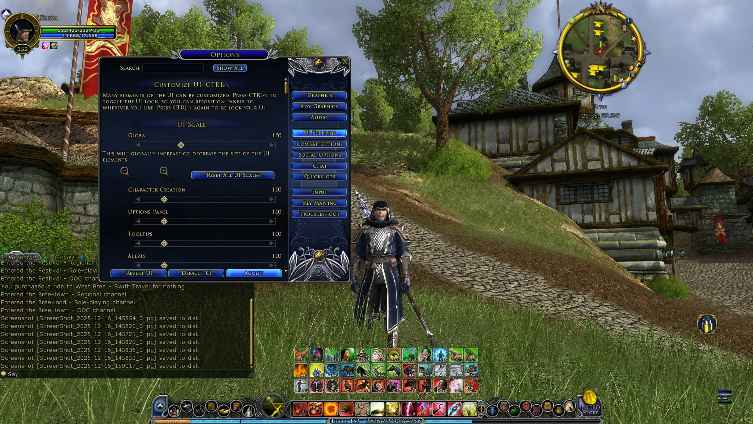 LOTRO Update  46.1 Scaling UI