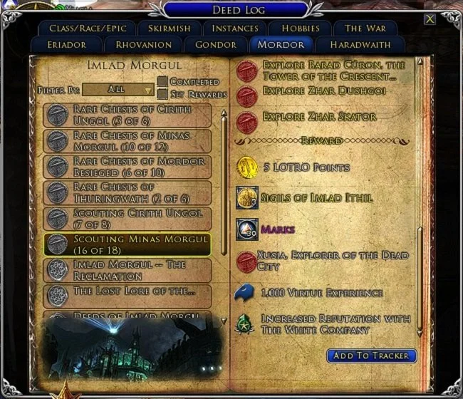LOTRO: Virtue Traits — Contains Moderate Peril