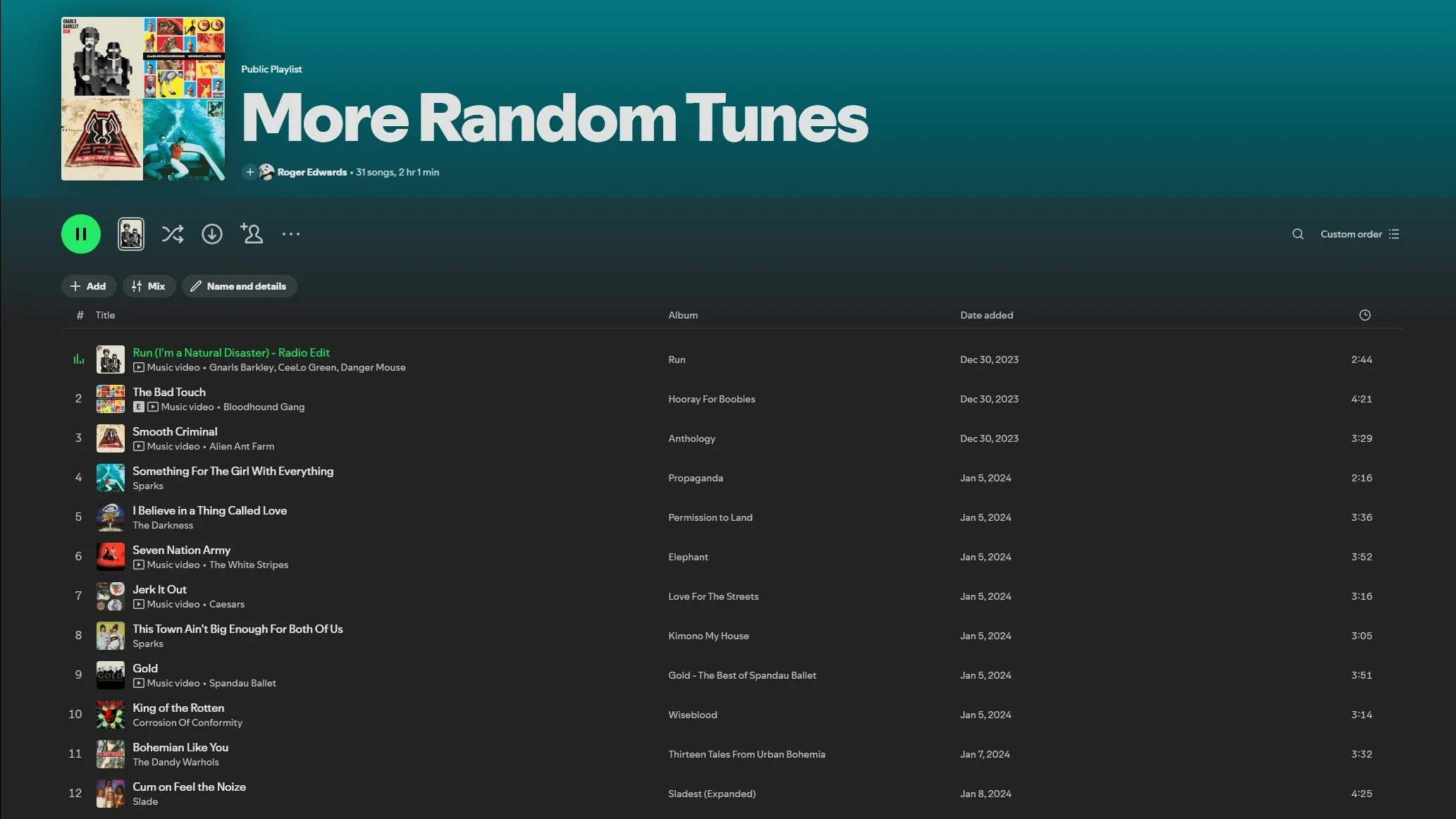 More Random Tunes Playlist Spotify