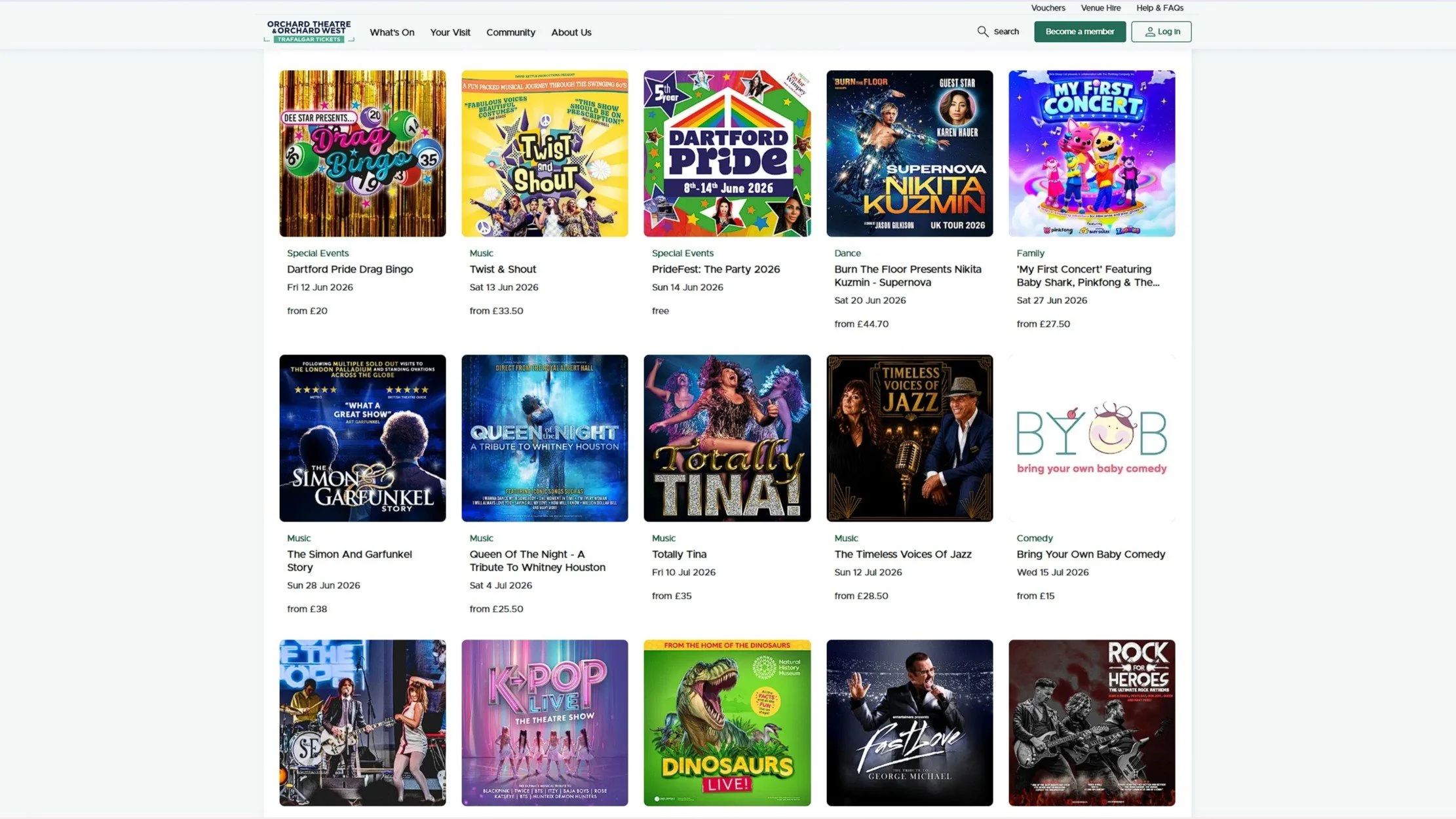 Orchard Theatre Coming Attractions