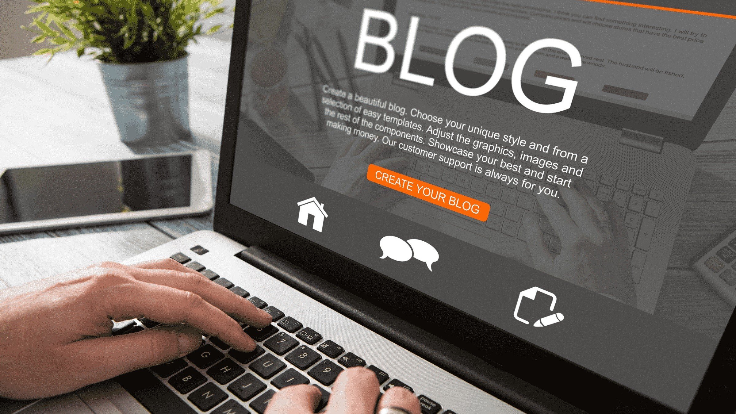Writing a Blog Via a Laptop