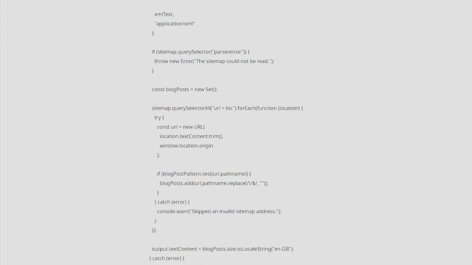 Blog Post Counter Code
