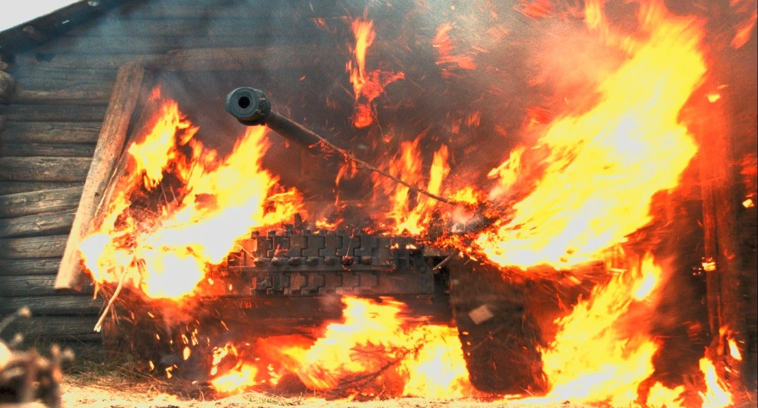 The White Tiger on fire