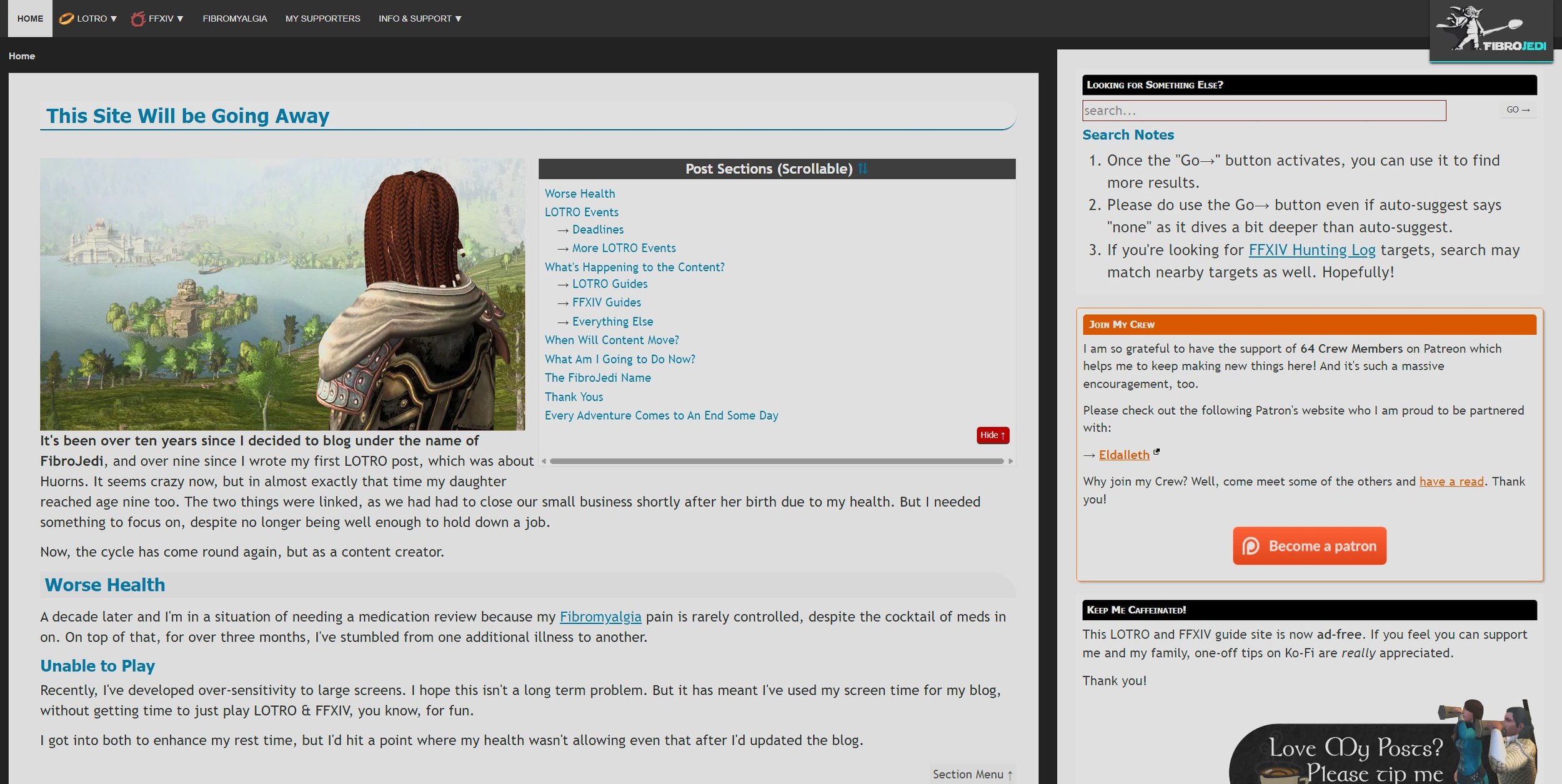 FibroJedi Website Closur
