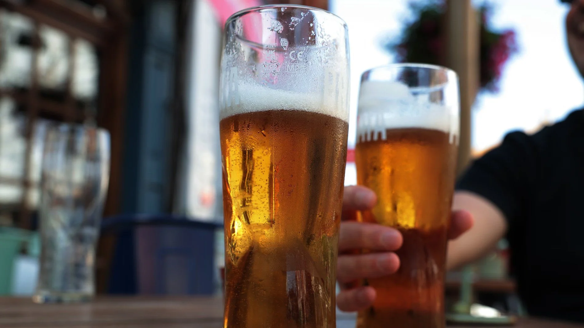 Enjoying a Pint
