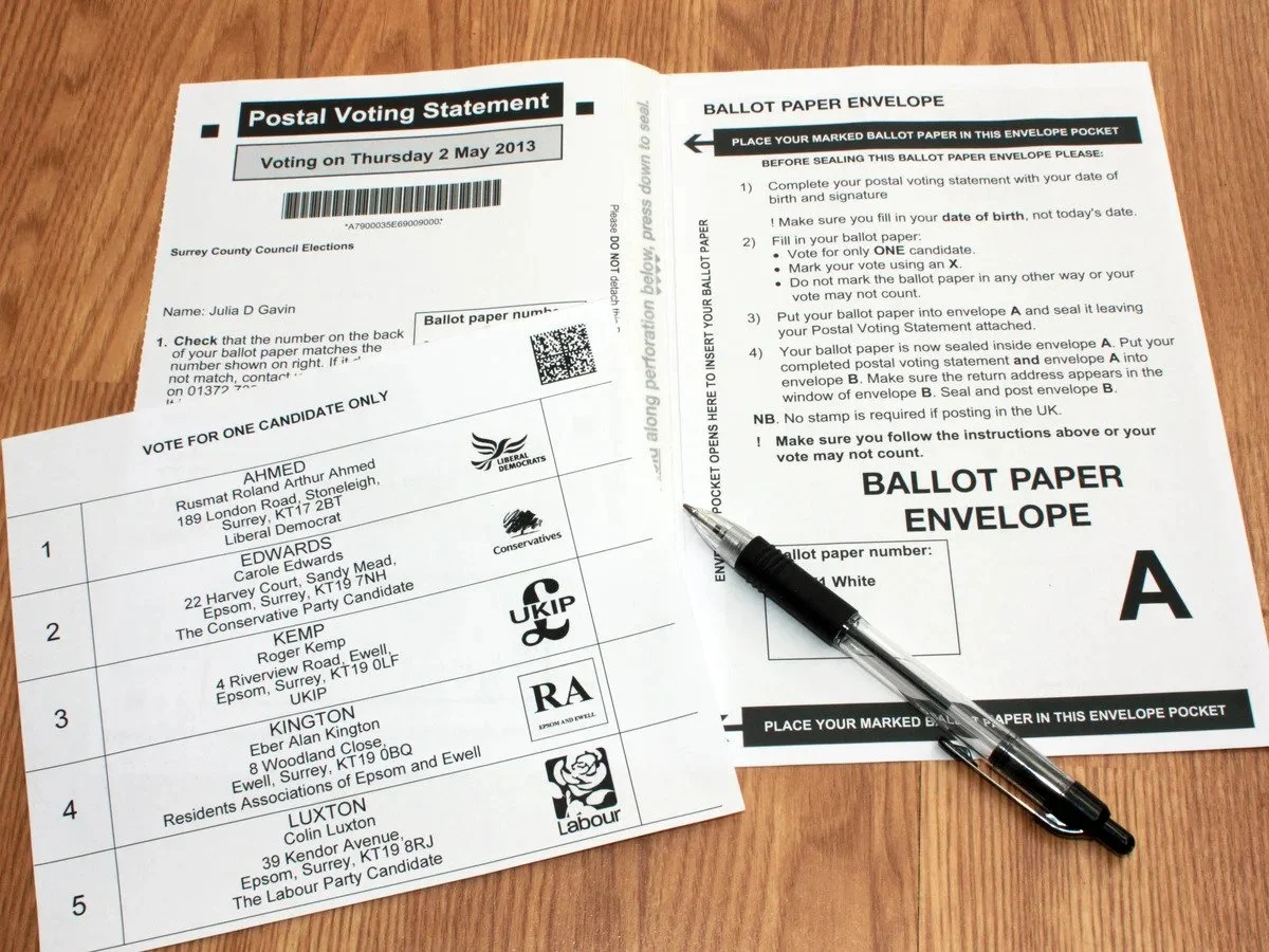Example UK Postal Vote