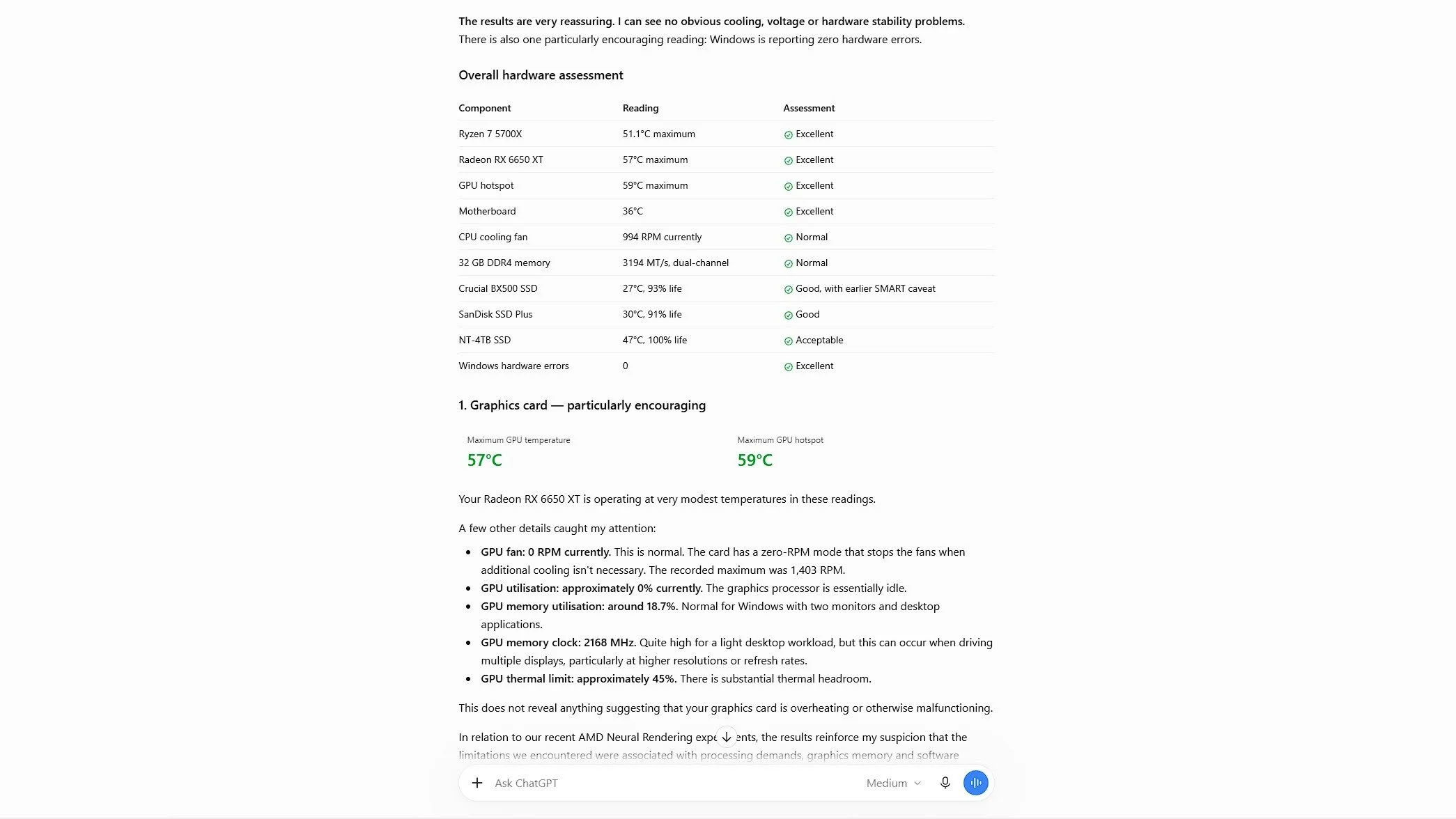 HWiNFO 64 ChatGPT Data Summary