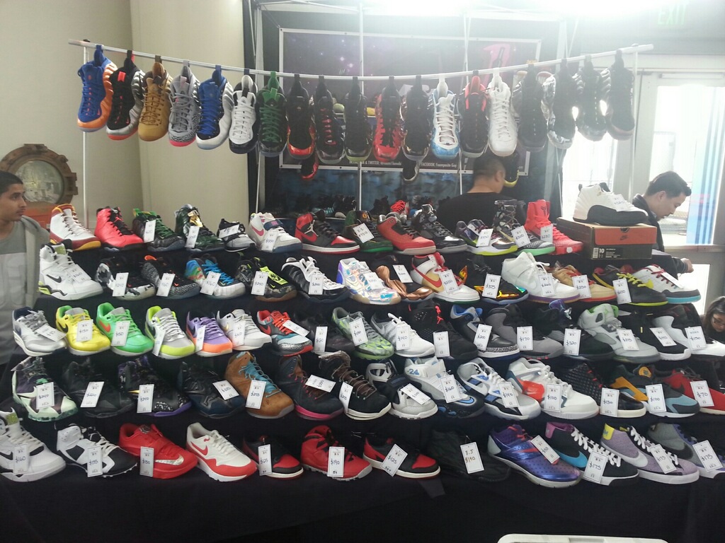 @foami1kenobi was the foam king yesterday nice to see such an assorted collection of shoes for sale.