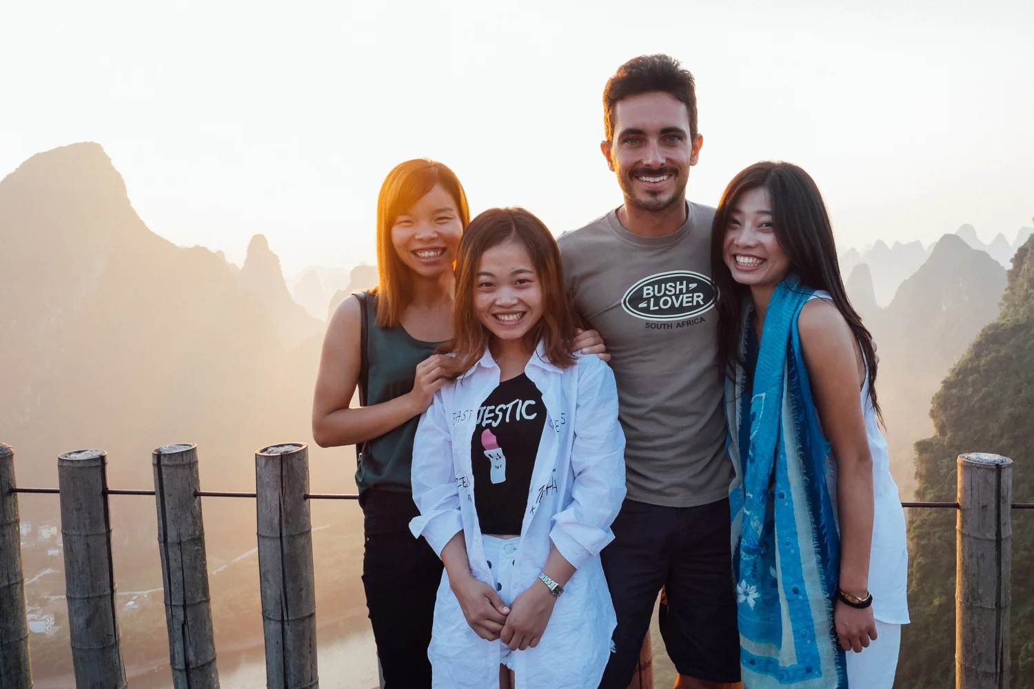With my three angels here in yangshuo. Thank you so much girls!!