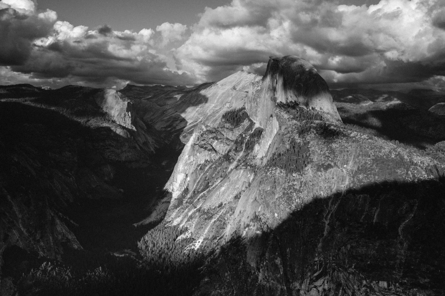 Half Dome in all its beauty, rising 5,000 feet above Yosemite valley