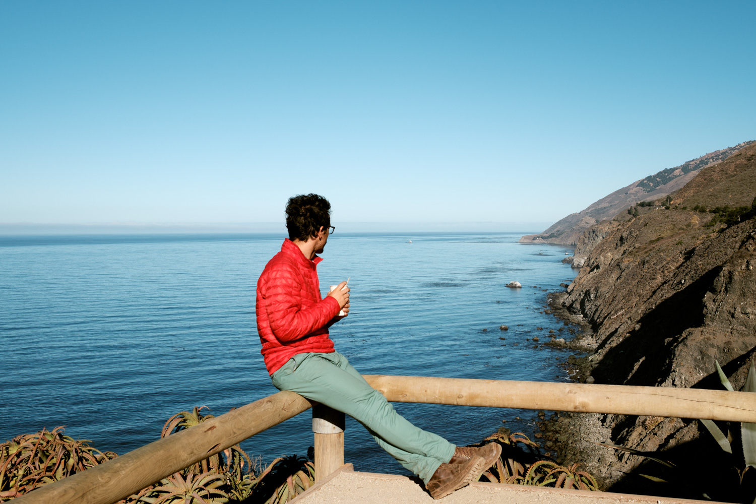 A big cup of coffee, singing birds and that amazing view all to ourselves