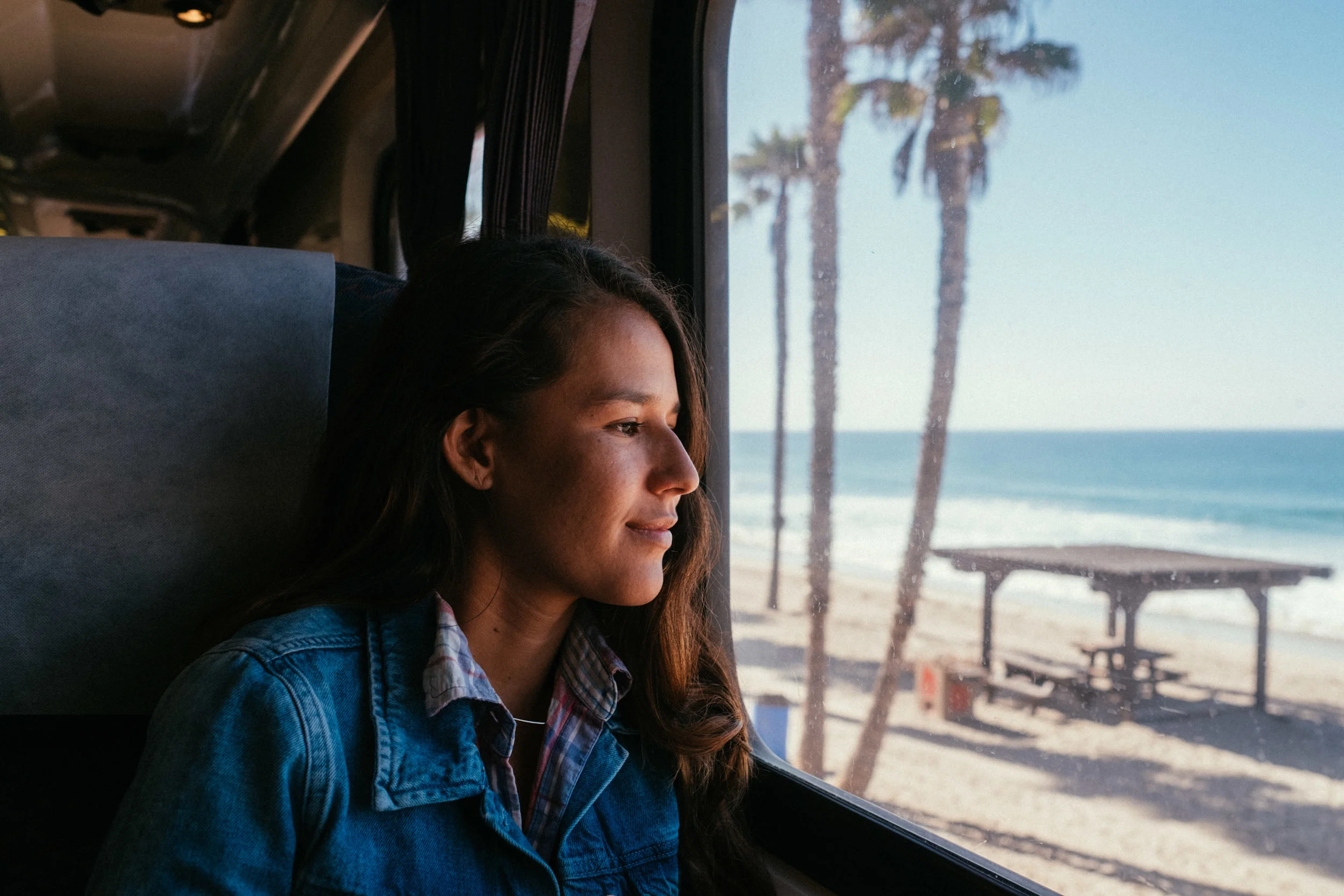 By train, on the way to San Diego