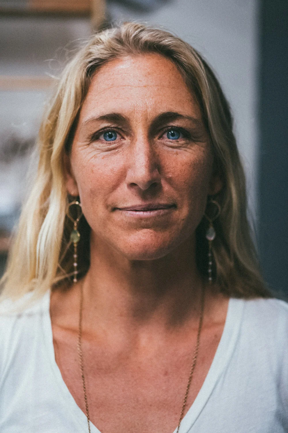 Portrait of surfer, artist, musician and one of the first and few female shapers in the world, Ashley Lloyd Thompson .