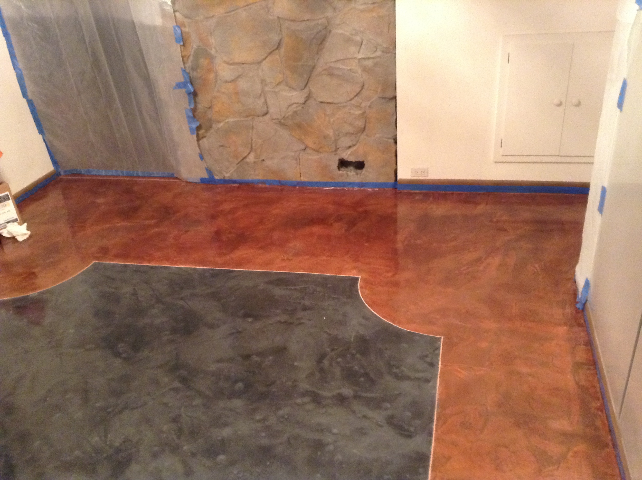 Epoxy on thin set concrete