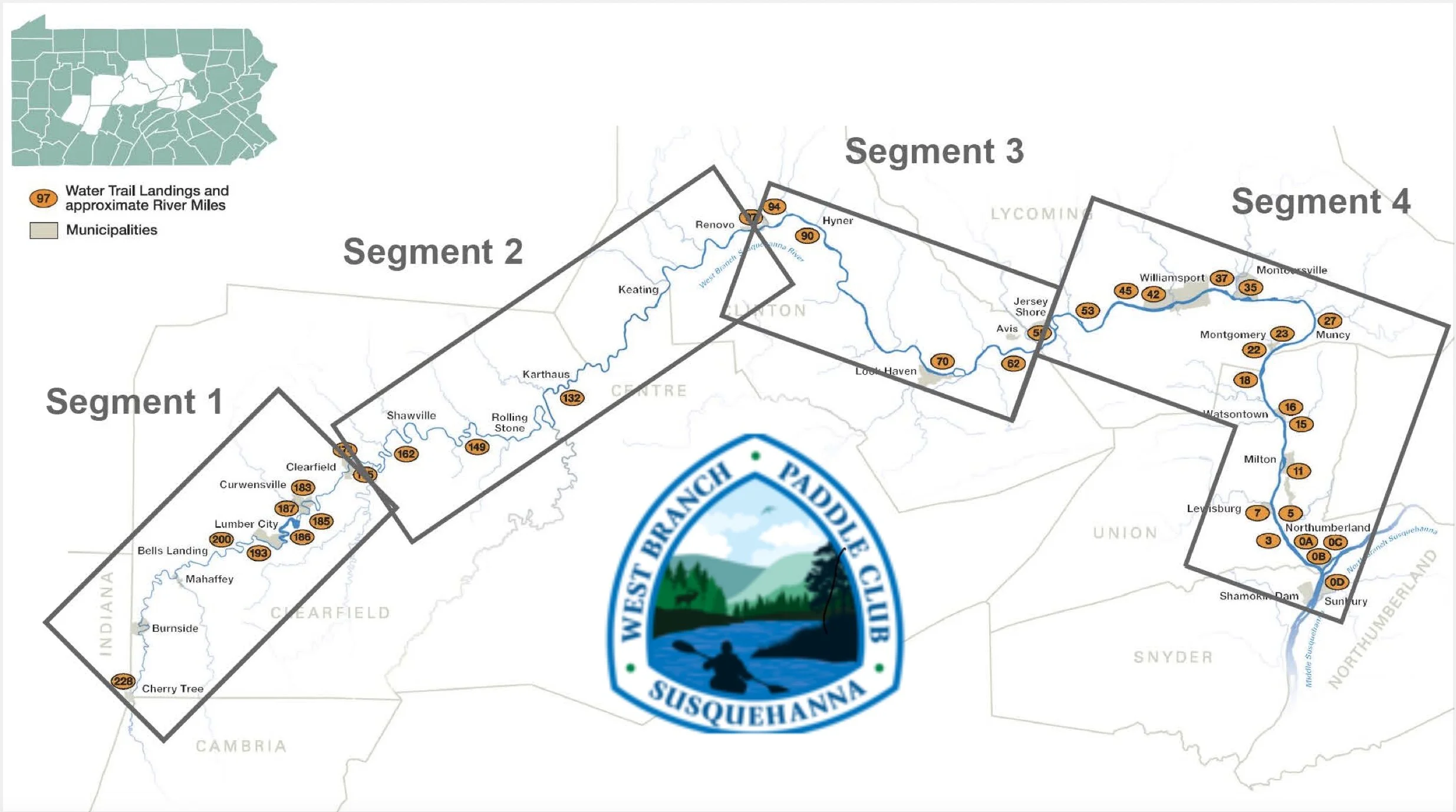 One branch of the Susquehanna: Four big Adventure segments!