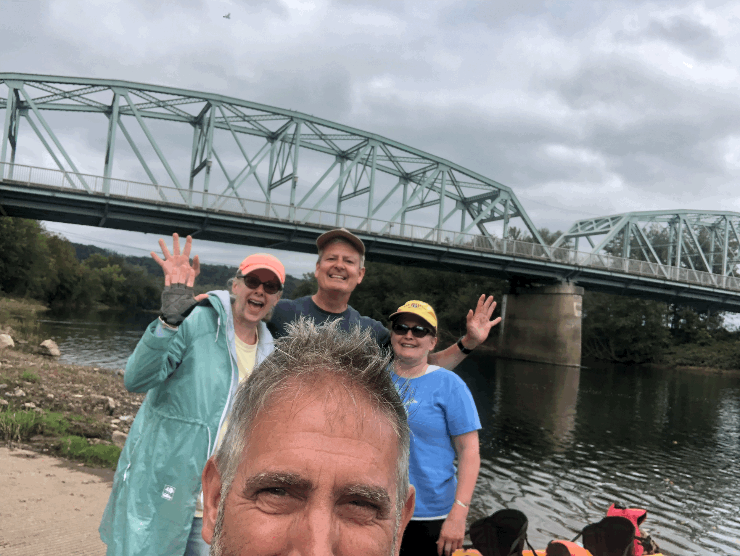 The crew was from left: Morgan Decoteau, Mike Domin, (my big head), and Beth Witmer.