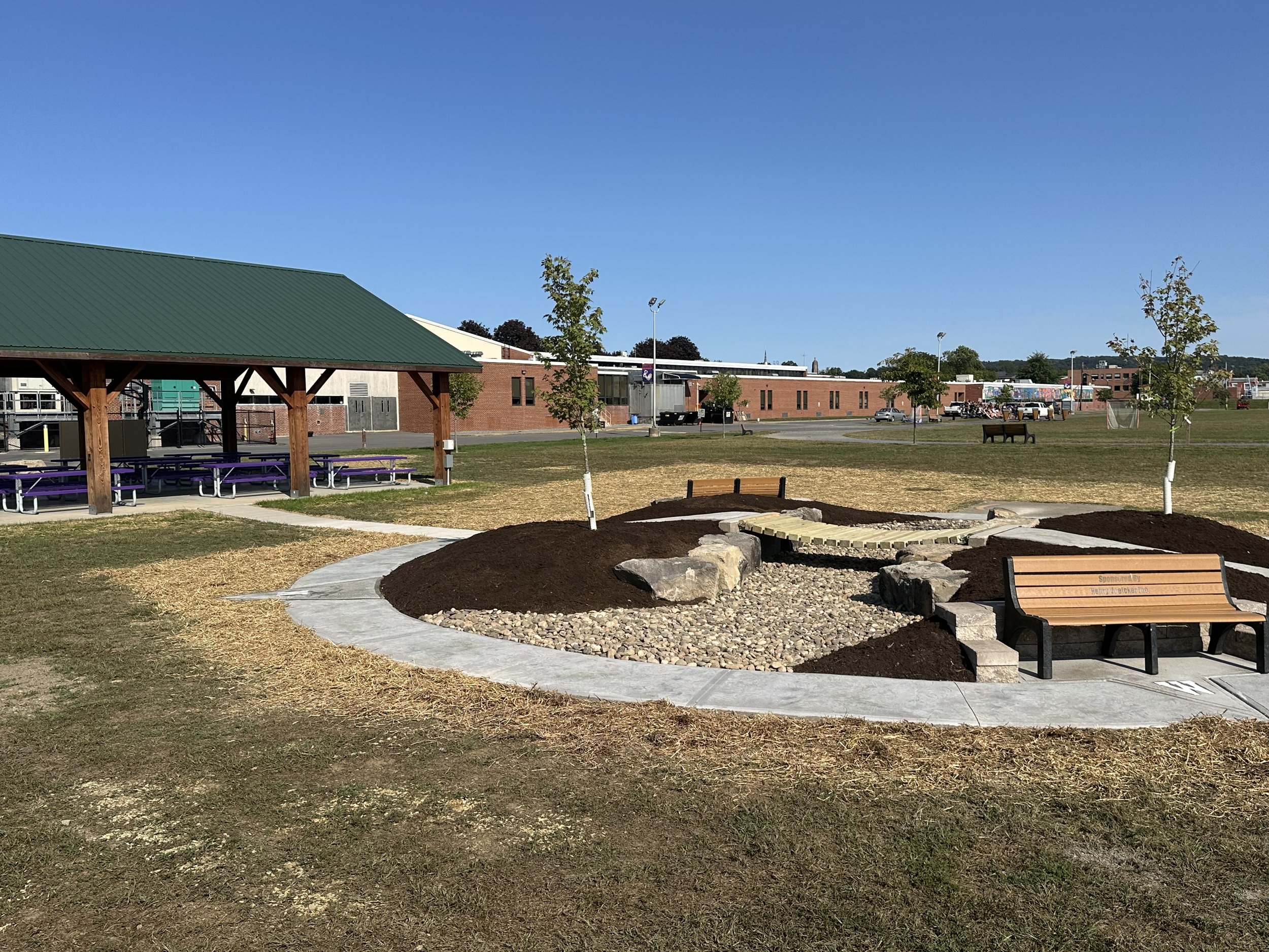 Danville Middle School Pavilion landscape: Finding your path.