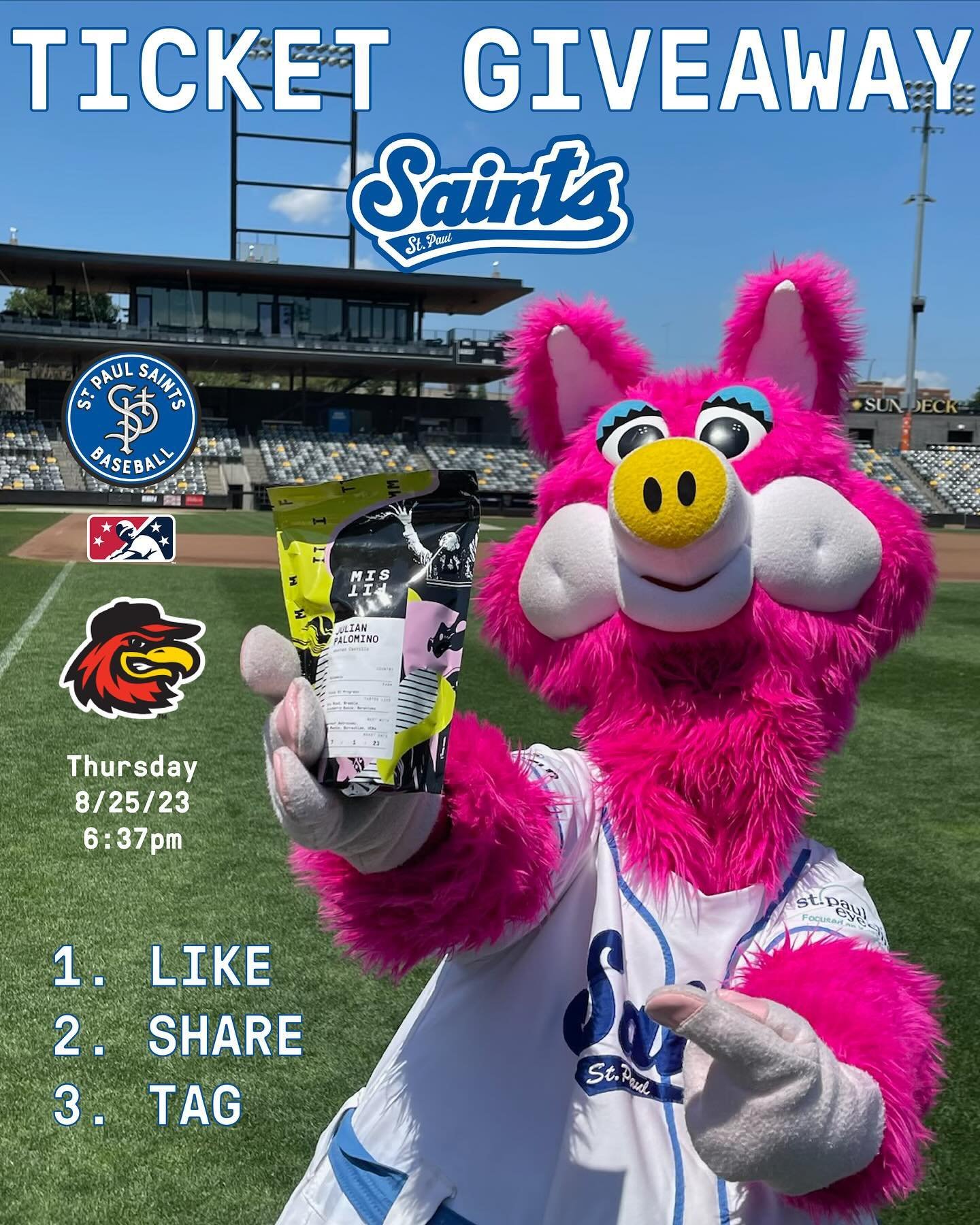 4/25/24 Saint Paul Saints Ticket Giveaway 🎟️ 

It&rsquo;s the best time of the year again! Baseball is here and in full swing. We are back as coffee partners of the @stpaulsaints and, to celebrate, we&rsquo;ll be giving away a series of tickets all 