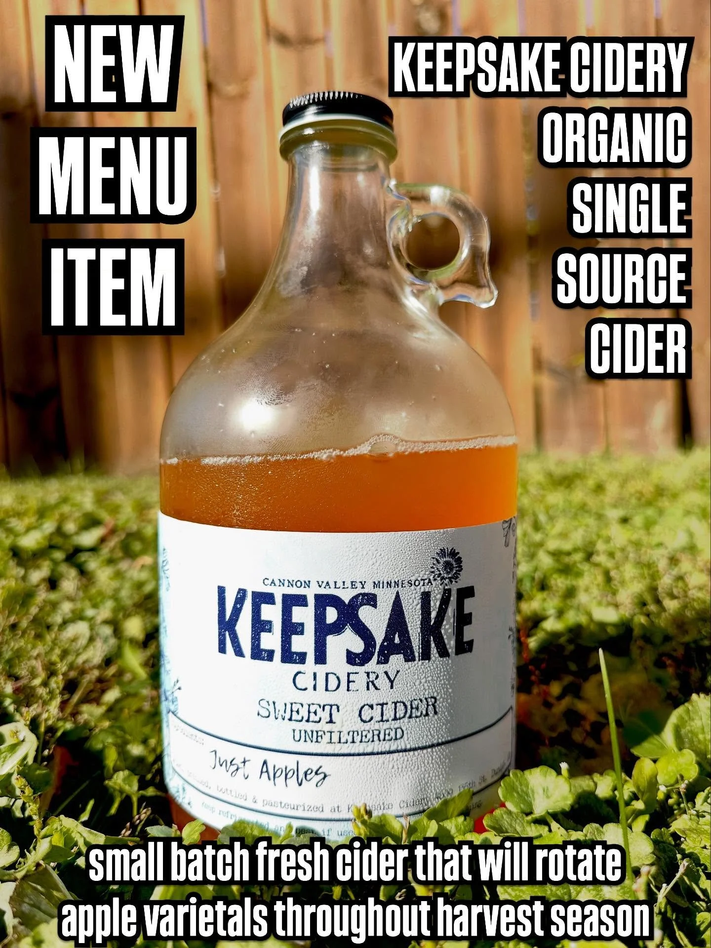 We are excited to announce a new partnership with @keepsakecidery for a special offering that matches how we do coffee. SINGLE SOURCE CIDER. Every other week we will get a new batch of cider delivered. As different varieties are harvested at differen