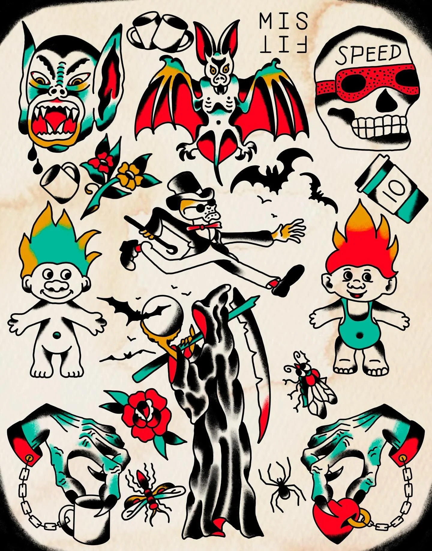 Flash Sheets for this Friday&rsquo;s party - tattoos on the first come first serve basis - (not free) 

pictures 1-2 @ Mark Heredia
pictures 3-4 @se.llama.goons
