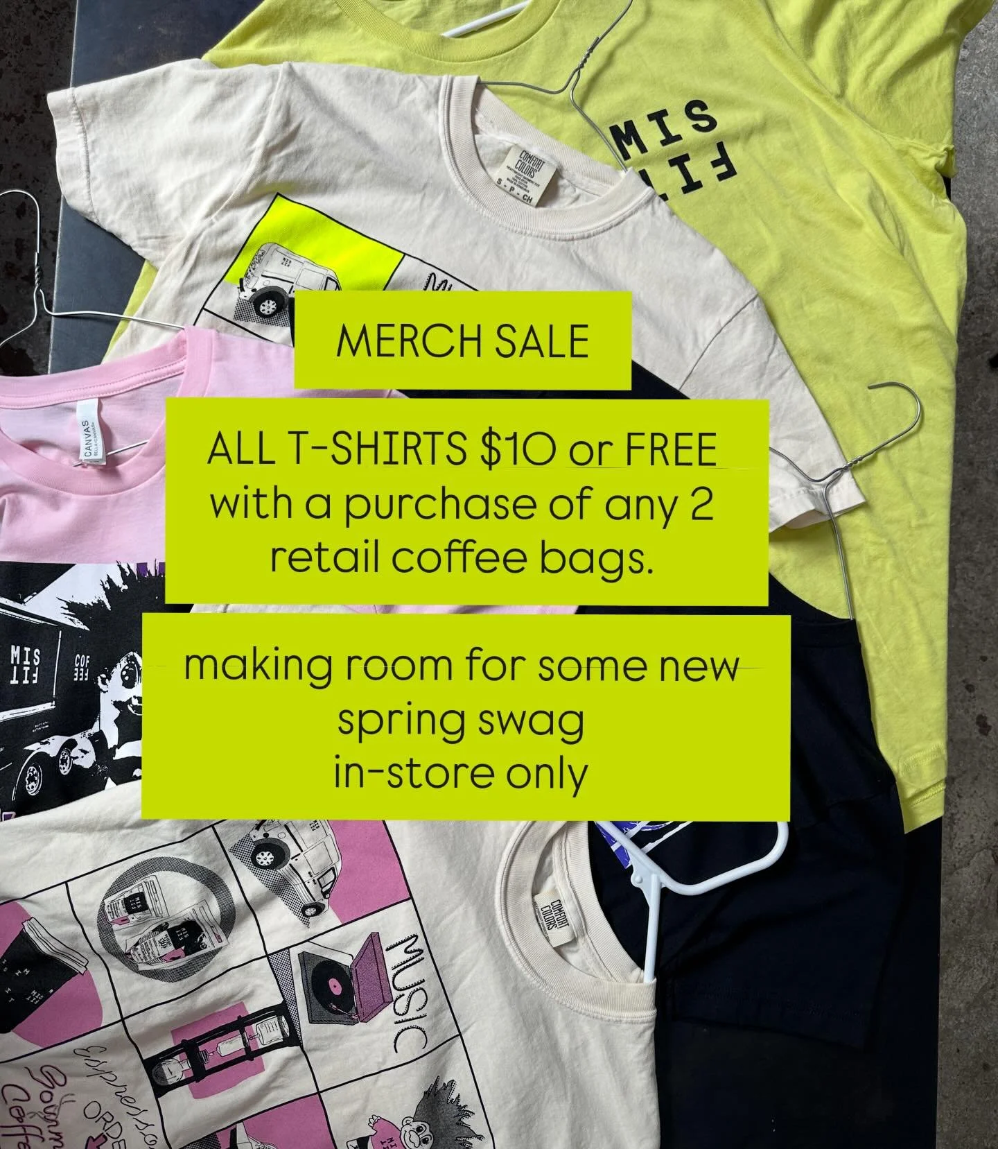 🚨TEE SALE : IN-STORE ONLY : WHILE SUPPLIES LAST 🚨