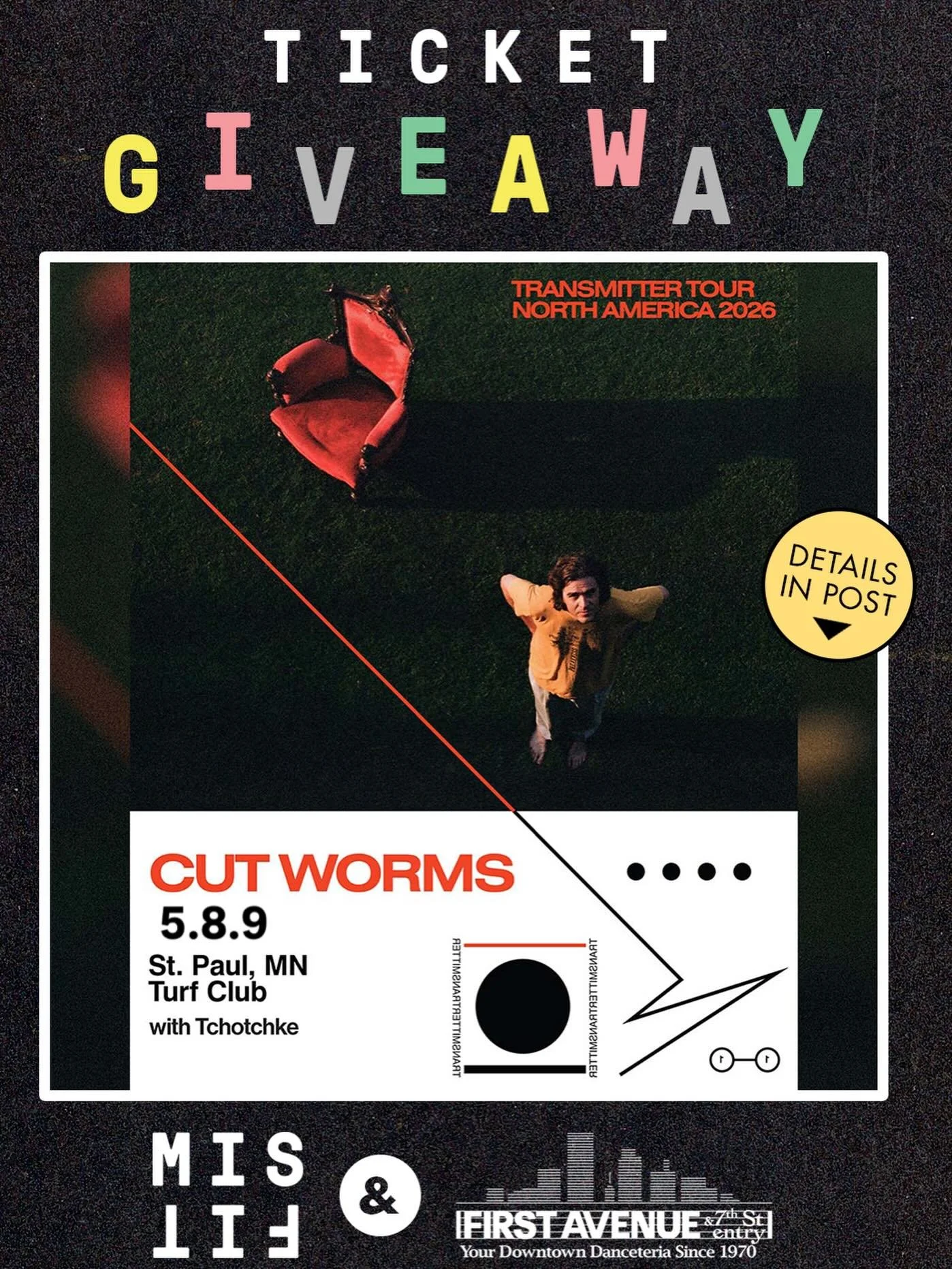 FLASH GIVEAWAY - 4 hours to enter. winner picked at 9pm tonight - 
COFFEE &amp; CONCERTS
follow misfit and @turfclubmn &bull; tag the friend your bringing to the show

1 special person will win 2 free tickets &amp; 1 bag o&rsquo;beans.
MUST BE LOCAL
