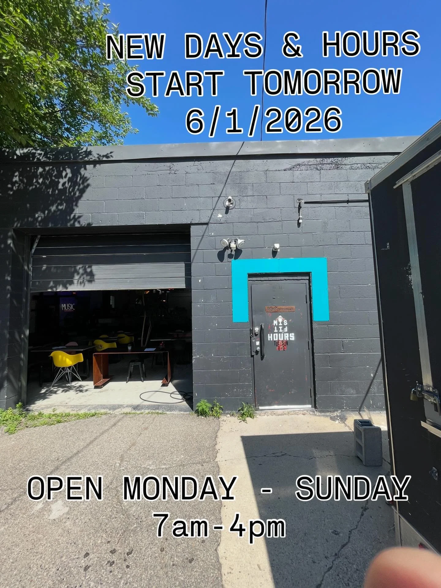We have new days, new hours, new coffees, new drinks, new staff&hellip;. what more could you ask for.

MISFIT : NOW OPEN 7 DAYS A WEEK 7am-4pm
207 Humboldt Ave N Minneapolis