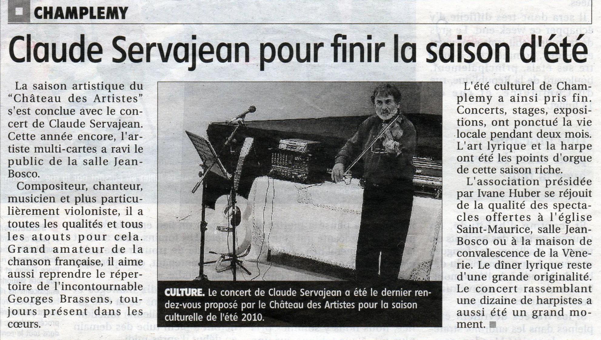 Journal du Centre 10 Septembre 2010