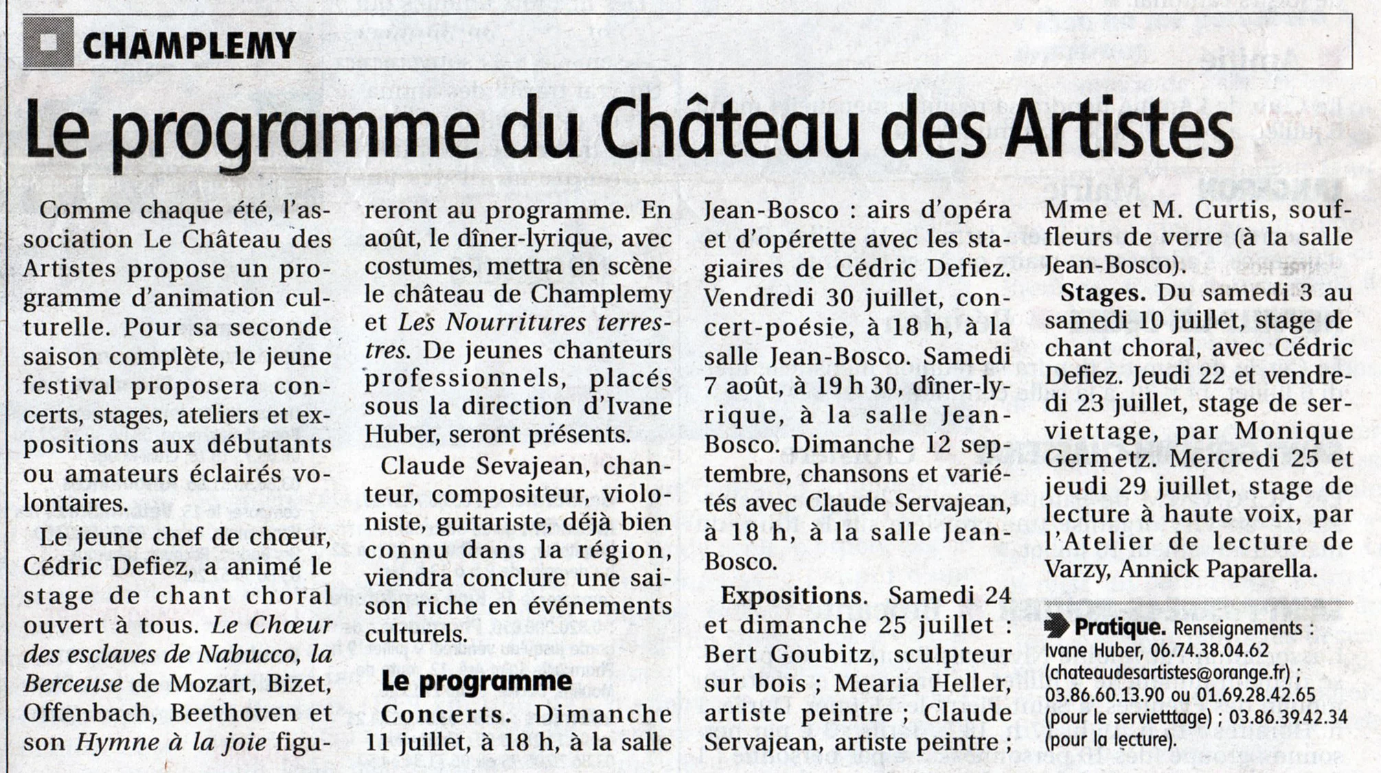 Journal du Centre 3 Juillet 2010