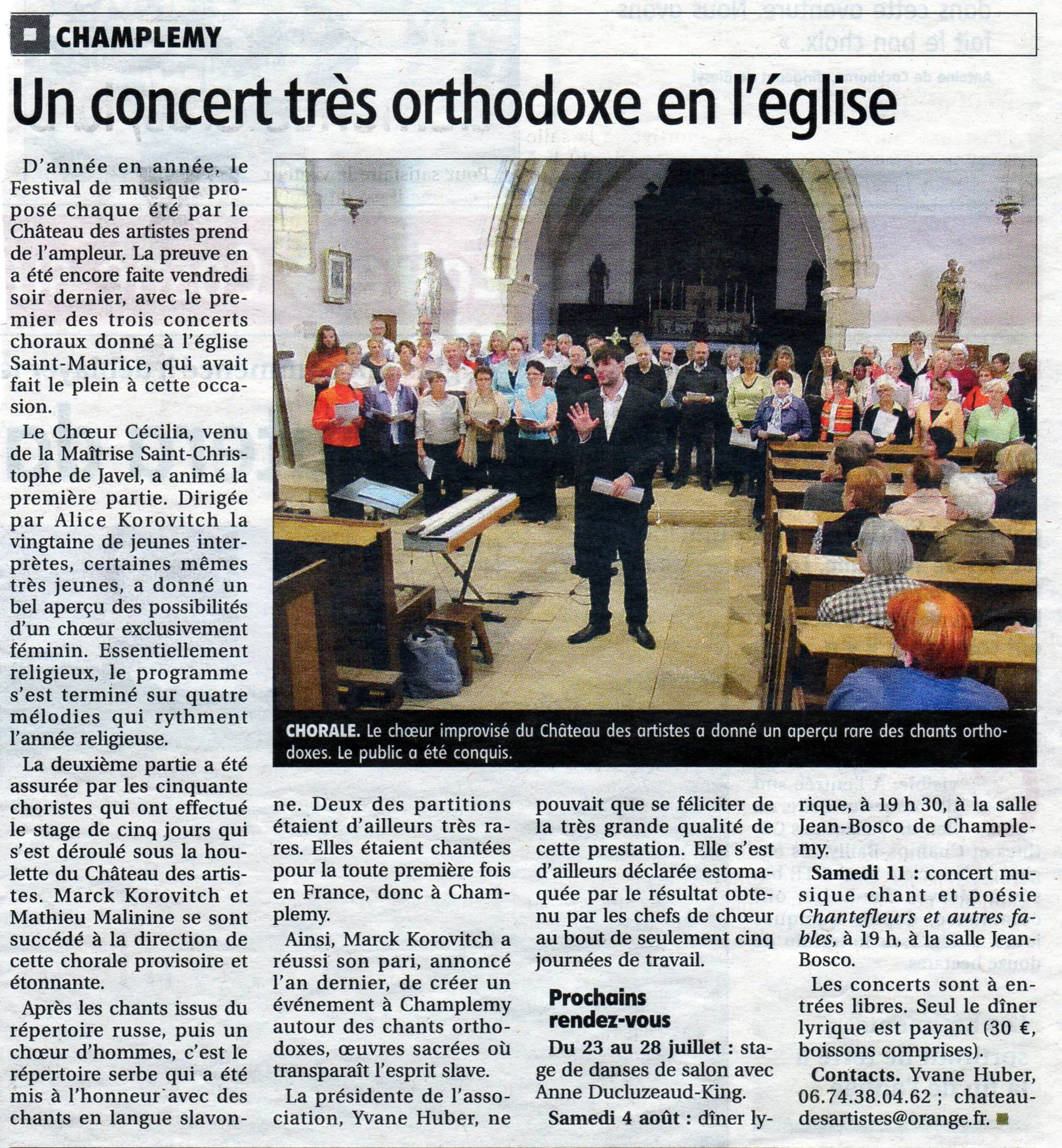 Journal du Centre 23 Juillet 2012